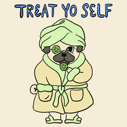 Treat Yo Self Dog Spa Cartoon