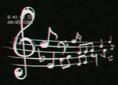 Treble Clef And Music Notes GIF