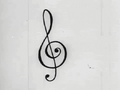 Treble Clef And Music Notes GIF
