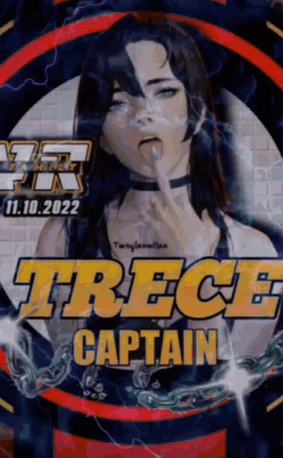 Trece Captain Poster Woman Sticking Tongue Out