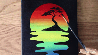 Tree On Small Island Made In Animotica GIF