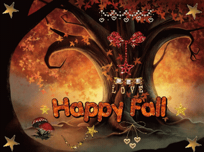 Tree Painting With Happy Fall GIF