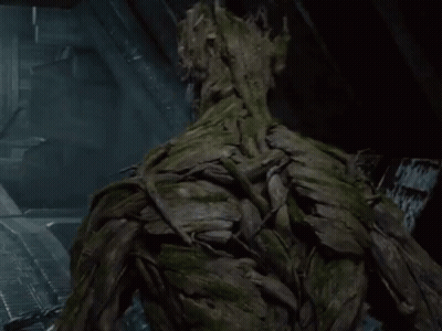 Tree Trunk Face Statue GIF
