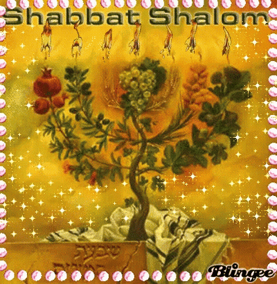 Tree With Shabbat Shalom Text GIF