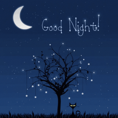 Tree With Stars Saying Good Night GIF