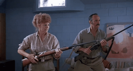 Tremors Burt And Heather Gummer Combat Ready GIF