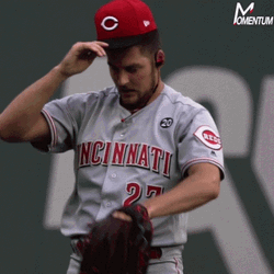 Trevor Bauer Cincinnati Reds Hat GIF