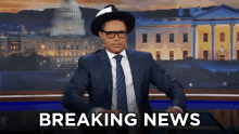 Trevor Noah The Daily Show Breaking News GIF