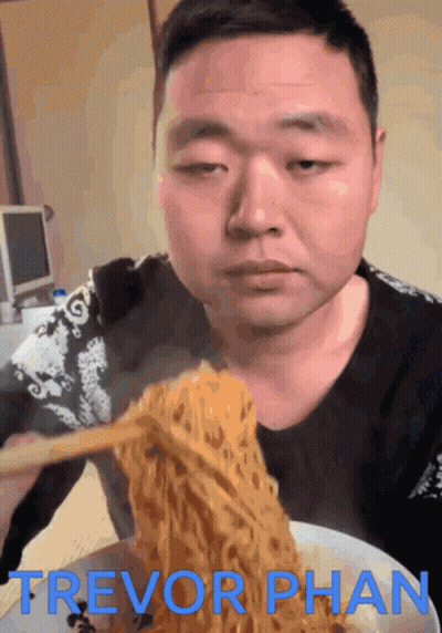 Trevor Phan Eating Noodles With Chopsticks GIF