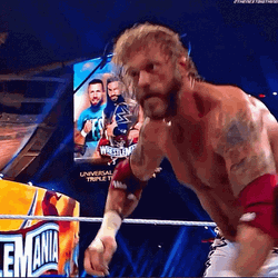 Tribal Chief Smashing The Enemy In Wrestling Ring GIF