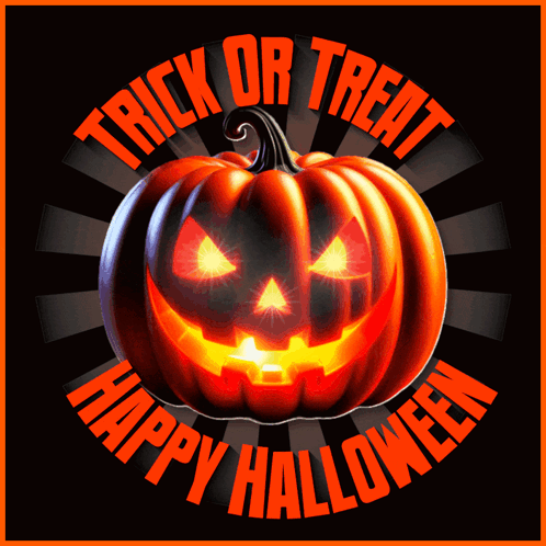 Trick Or Treat Happy Halloween Pumpkin GIF