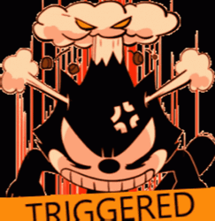 Triggered Felix The Cat GIF