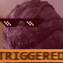 Triggered Godzilla Meme GIF