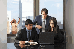 Trio In A Meeting GIF