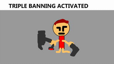 Triple Banning Activated GIF