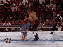 Triple H Slamming Ultimate Warrior GIF