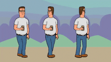 Triple Hank Hill Loop GIF