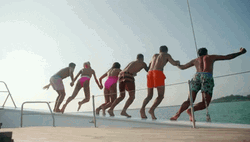 Triple Lindy Dive Together Yacht Party GIF