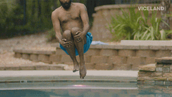 Triple Lindy Drunk Pool Dive GIF