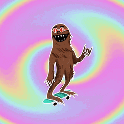Trippy Animated Big Foot GIF