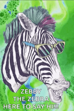 Trippy Animated Zebra GIF