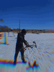 Trippy Archery Practice Modern Bow GIF