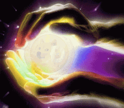 Trippy Dope Hands Doge Coin GIF