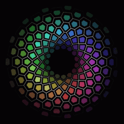 Trippy Geometric Color Donut GIF