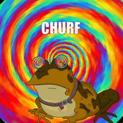 Trippy Hypnotoad Multicolored Rings GIF