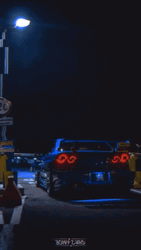 Trippy Nissan Skyline R34 Dark Night GIF