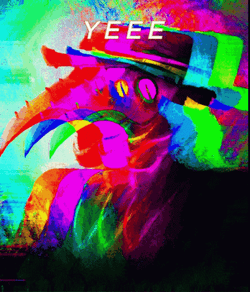 Trippy Plague Doctor Stoned Vision GIF
