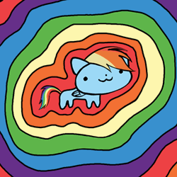 Trippy Rainbow Dash Artwork GIF