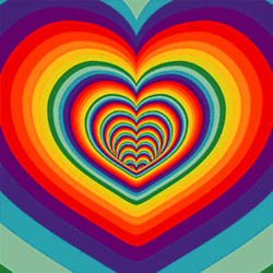 Trippy Rainbow Heart Tunnel
