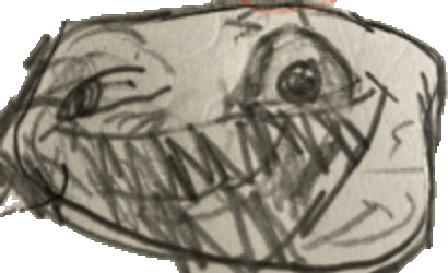 Triste Troll Face Meme Sticker GIF