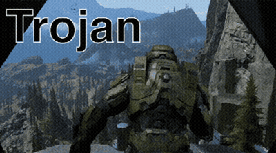 Trojan Soldier In Military Uniform GIF