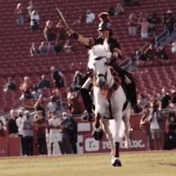Trojans Riding The Horse In The Field GIF