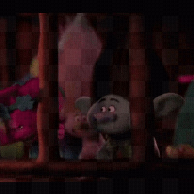 Troll Behind Bars Looking Out Window GIF
