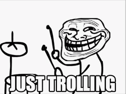 Troll Face Ba Dum Tss Just Trolling Drums GIF