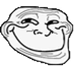 Troll Face Happy Sticker GIF