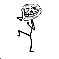 Troll Face Meme Dance Ending Pose GIF