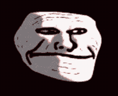 Troll Face With Big Smile GIF