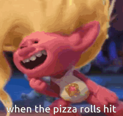 Troll Laughing When The Pizza Rolls Hit GIF