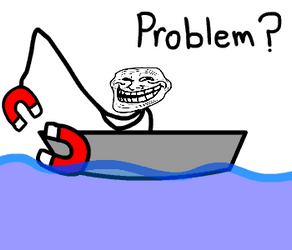 Troll Meme On Boat With Two Magnets GIF