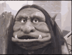 Troll Monster Costume Face Motion GIF
