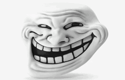 Trollface 3D Spin GIF