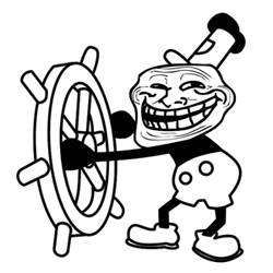 Trollface Dancing Holding Anchor GIF