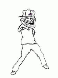 Trollface Dancing Sticker GIF