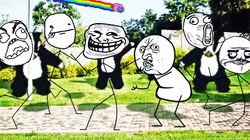 Trollface Dancing Stickman GIF