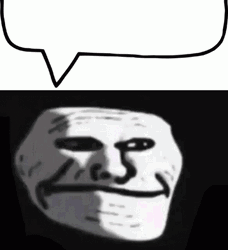 Trollface Speech Bubble GIF