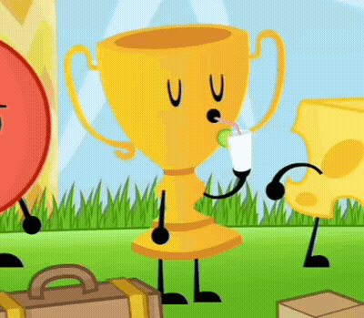 Trophy Drinking From Cup GIF